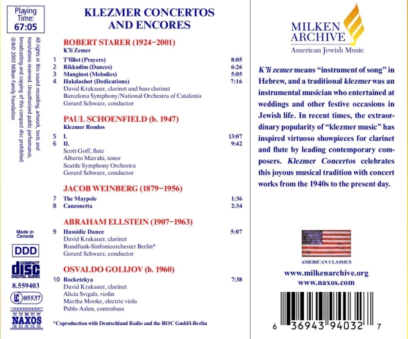 Gerard Schwarz: Klezmer Concertos & Encores - CD Foto #2