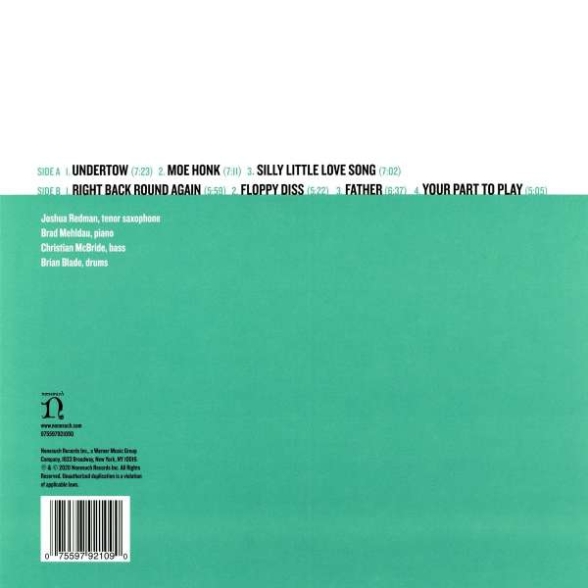 Joshua Redman, Brad Mehldau, Christian McBride, Brian Blade: RoundAgain - Plak Foto #2