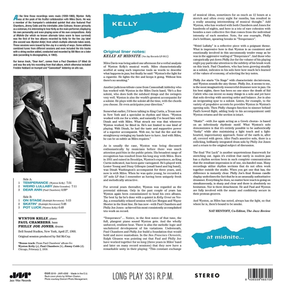 Wynton Kelly: Kelly At Midnite + 1 Bonus Track! - Plak Foto #2