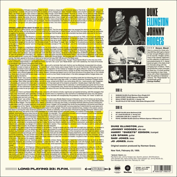 Duke Ellington, Johnny Hodges: Back To Back - Plak Foto #2