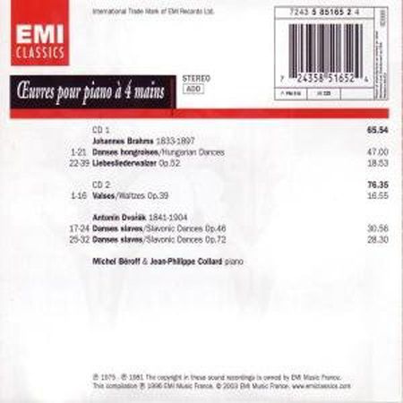 Michel Beroff, Jean-Philippe Collard: Brahms: Danses Hongroises, Liebesliederwalzer - CD Foto #2