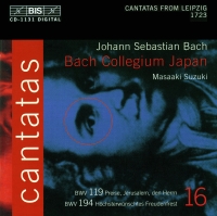 Bach Collegium Japan, Masaaki Suzuki: J.S. Bach: Cantatas, Vol. 16 (BWV 194, 119) - CD