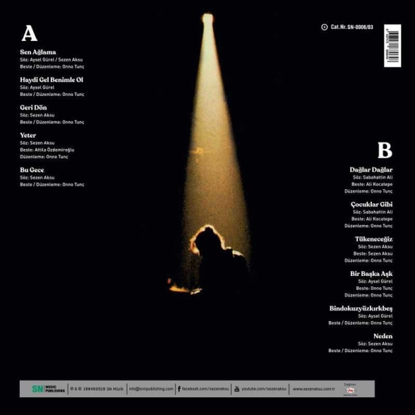 Sezen Aksu: Sen Ağlama - Plak Foto #2
