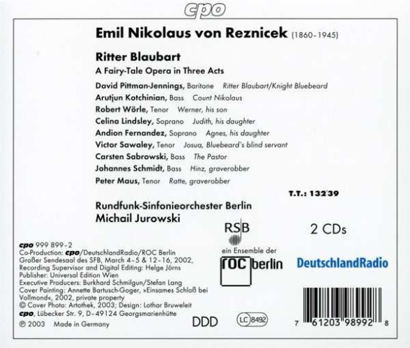 Reznicek: Ritter Blaubart - CD Foto #2