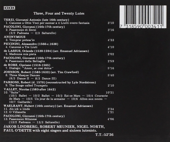 Çeşitli Sanatçılar: Three, Four & Twenty Lutes - CD Foto #2