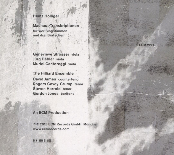 The Hilliard Ensemble: Heinz Holliger: Machaut-Transkriptionen - CD Foto #2