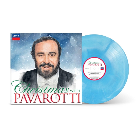 Luciano Pavarotti: Christmas with Pavarotti (Blue Vinyl) - Plak Foto #2