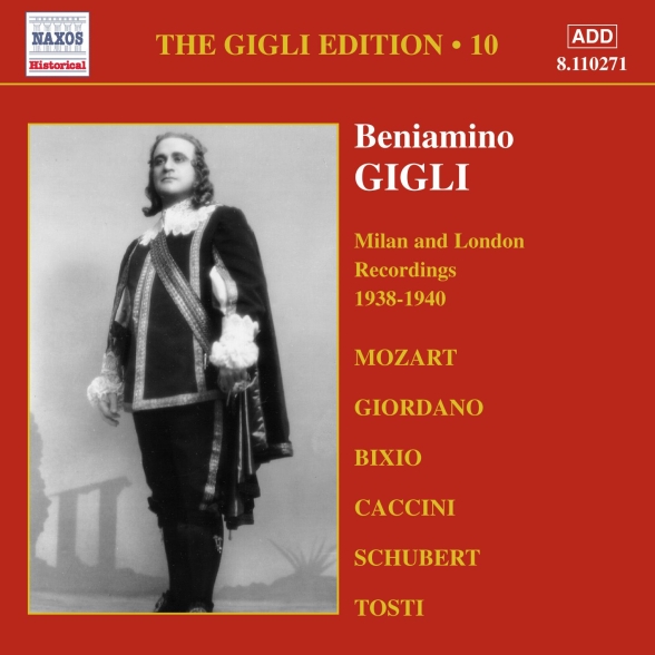 Beniamino Gigli: Gigli, Beniamino: Gigli Edition, Vol. 10: Milan and London Recordings (1938-1940) - CD Foto #1