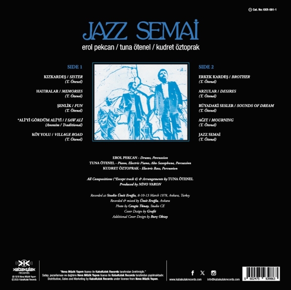 Erol Pekcan, Kudret Öztoprak, Tuna Ötenel: Jazz Semai - Plak Foto #2