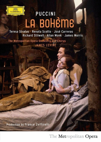 Allan Monk, James Levine, James Morris, José Carreras, Renata Scotto, Richard Stilwell, Teresa Stratas, The Metropolitan Opera Orchestra and Chorus: Puccini: La Bohème - DVD Foto #1