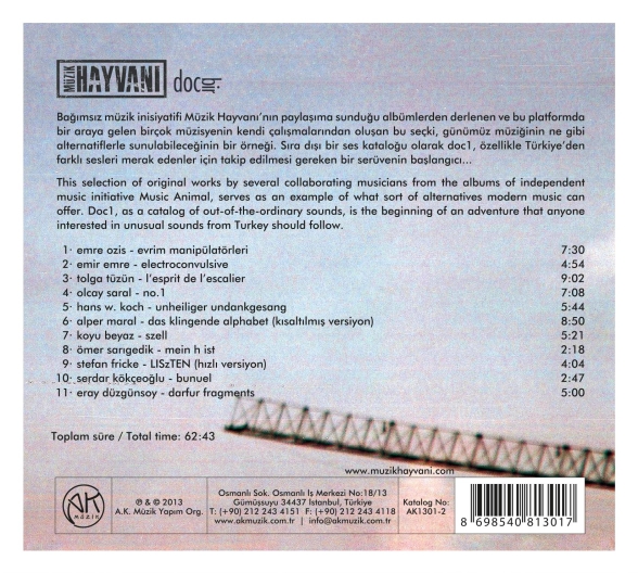 Müzik Hayvanı - Doc Bir - CD Foto #2