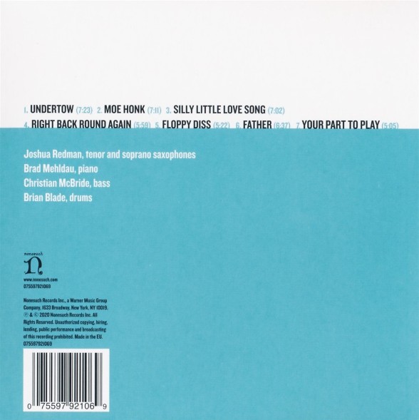 Joshua Redman, Brad Mehldau, Christian McBride, Brian Blade: RoundAgain - CD Foto #2