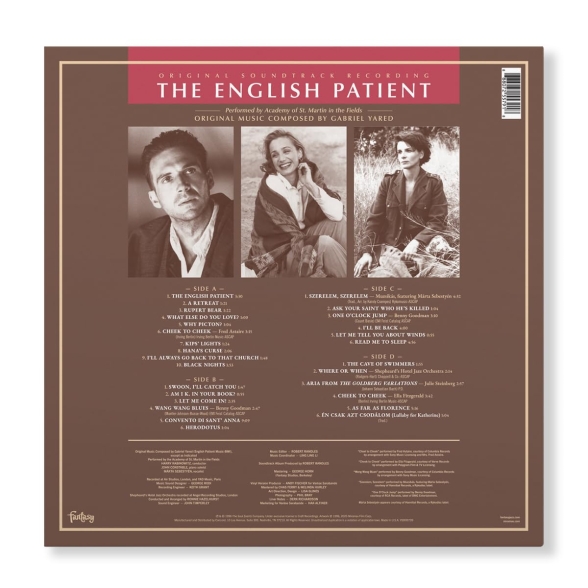 Gabriel Yared, Academy of St. Martin in the Fields: The English Patient (Orange Deluxe 2LP) - Plak Foto #2