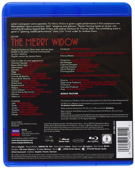 Renée Fleming, Nathan Gunn, Kelli O'Hara, Thomas Allen, Metropolitan Opera Orchestra, Andrew Davis: Lehar: The Merry Widow - BluRay Foto #2