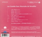 Christophe Rousset, Les Talens Lyriques: Les Grandes Eaux Mesicales De Versailles - CD Foto #2