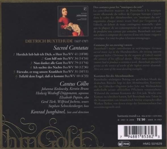 Cantus Cölln, Konrad Junghänel: Buxtehude: Sacred Cantatas - CD Foto #2