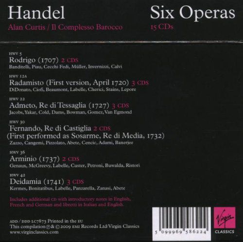 Handel: 6 Complete Operas (Admeto, Arminio, Deidamia, Radamisto, Rodrigo, Fernando, Re di Castiglia) - CD Foto #3