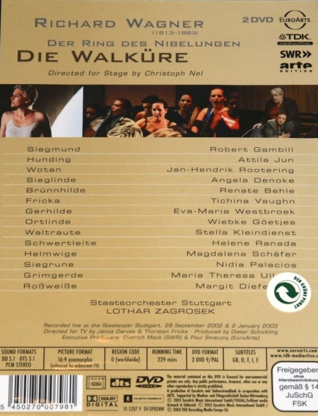 Staatsorchester Stuttgart, Lothar Zagrosek: Wagner: Die Walküre - DVD Foto #2