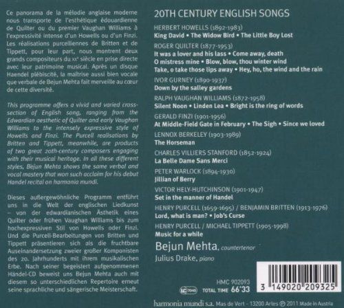 Bejun Mehta, Julius Drake: Down by the Salley Gardens - CD Foto #2