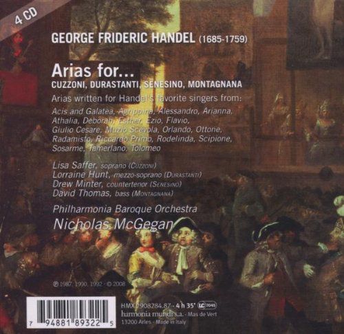 Lorraine Hunt Lieberson, Lisa Saffer, Drew Minter, David Thomas, Nicholas McGegan: Handel: Arias for ... - CD Foto #2