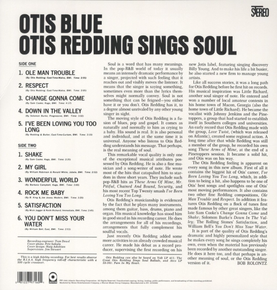 Otis Redding: Otis Blue / Otis Redding Sings Soul - Plak Foto #2
