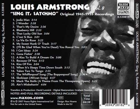Louis Armstrong: Armstrong, Louis: Sing It, Satchmo (1945-1955) - CD Foto #4