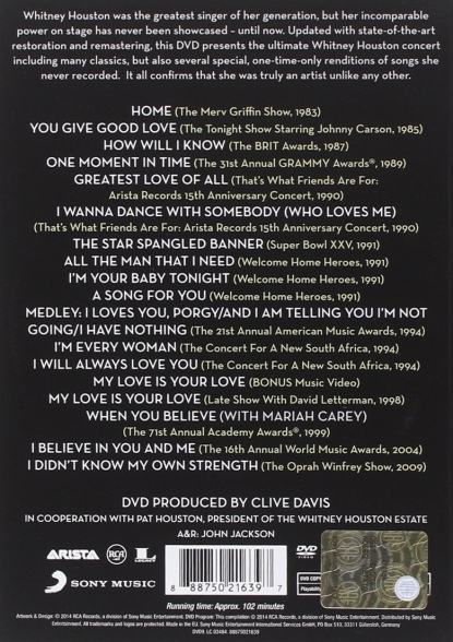 Whitney Houston: Live: Her Greatest Performances - DVD Foto #2