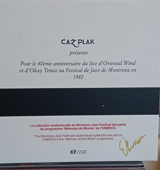 Okay Temiz, Oriental Wind: Montreux Jazz Festival 1982  (Islak İmzalı Opus3a Exclusive - 100 Adet Numaralı Box) - Plak Foto #1