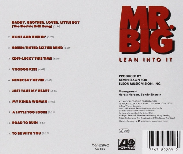 Mr. Big: Lean Into It - CD Foto #2
