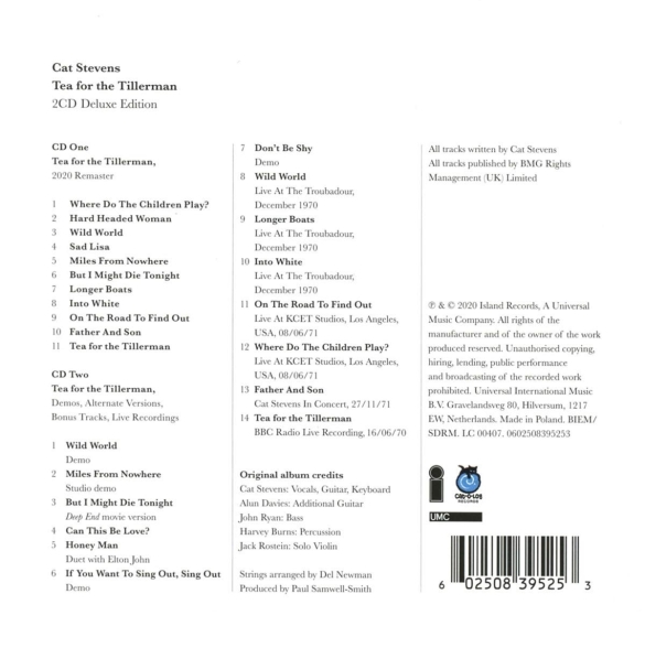Cat Stevens: Tea For The Tillerman (Limited Deluxe Edition) - CD Foto #3