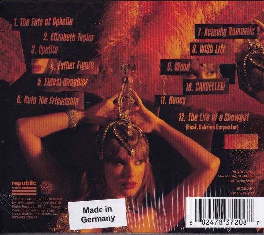 Taylor Swift: The Life Of A Showgirl (Perfume Deluxe Edition ) - CD Foto #3