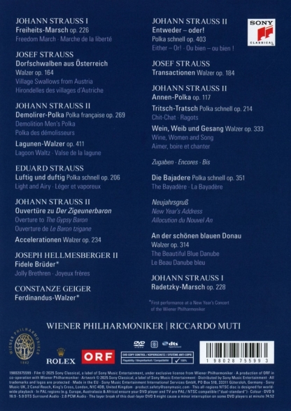 Wiener Philharmoniker, Riccardo Muti: Neujahrskonzert 2025 / New Year's Concert 2025 - DVD Foto #2