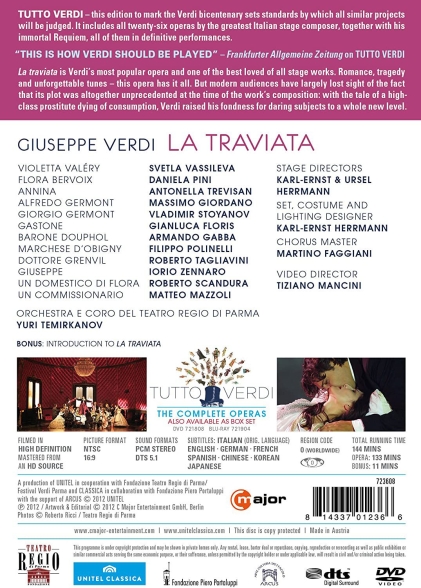 Svetla Vassileva, Daniela Pini, Antonella Trevisan, Massimo Giordano, Vladimir Stoyanov, Orchestra del Teatro Regio di Parma, Yuri Temirkanov: Verdi: La Traviata - DVD Foto #2