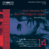 Bach Collegium Japan, Masaaki Suzuki: J.S. Bach: Cantatas, Vol. 14 (BWV 148, 48, 89, 109) - CD