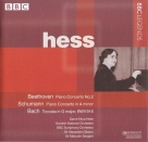Myra Hess: Beethoven, Schuman, Bach: Pİano Concerto - CD Foto #1