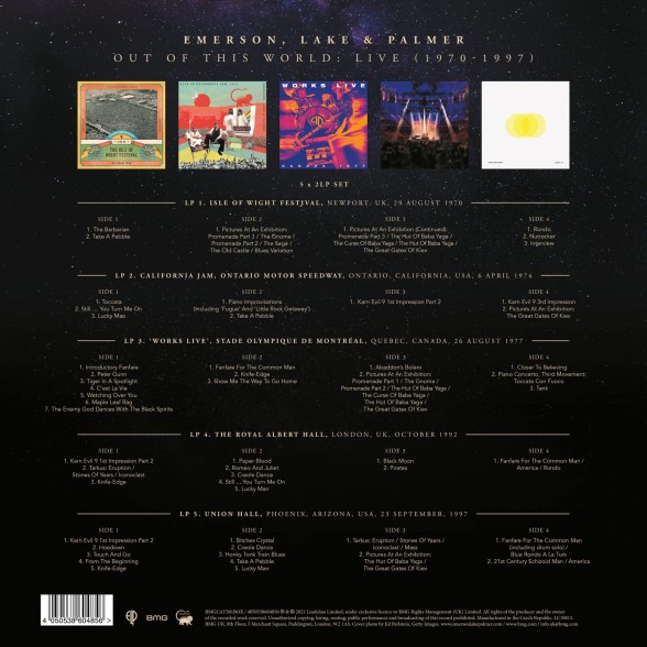 Emerson, Lake & Palmer: Out Of This World: Live (1970 - 1997) (Deluxe Box Set) - Plak Foto #2