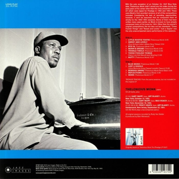 Thelonious Monk: Trio (Images By Francis Wolff) - Plak Foto #2