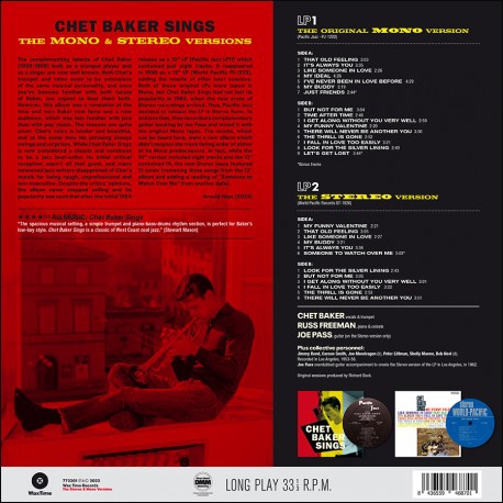 Chet Baker Sings: The Mono & Stereo Versions - Plak Foto #2