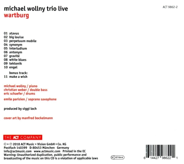 Michael Wollny Trio: Wartburg - CD Foto #2