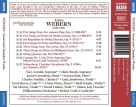 Robert Craft: Webern: Vocal and Chamber Music - CD Foto #2