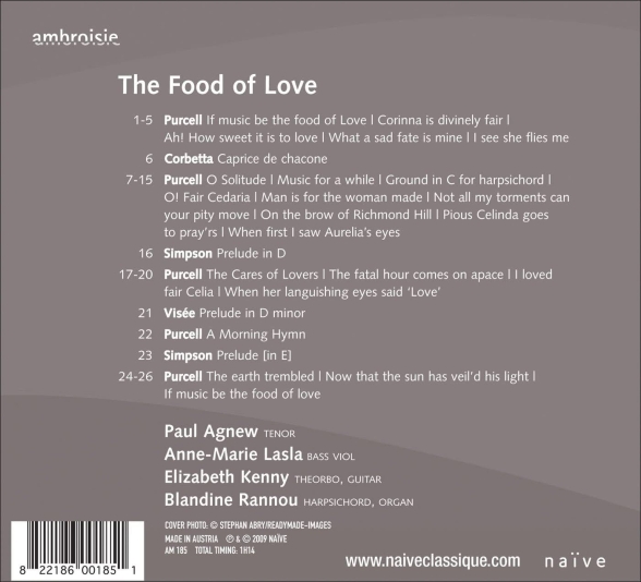 Paul Agnew, Anne-Marie Lasla, Elisabeth Kenny, Blandine Rannou: Purcell: The Food Of Love - CD Foto #2