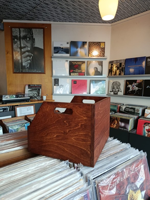 Ahşap Plak Sandığı 12" LP (KOYU CEVİZ) Foto #2