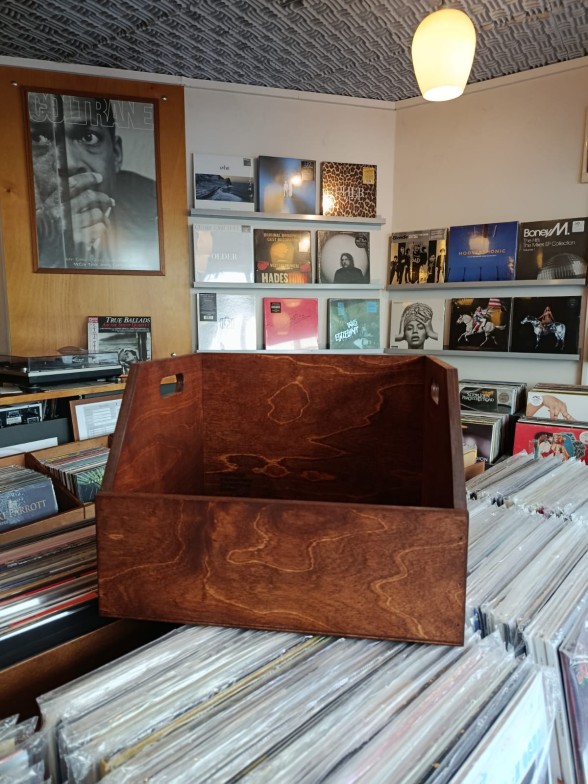 Ahşap Plak Sandığı 12" LP (KOYU CEVİZ) Foto #3