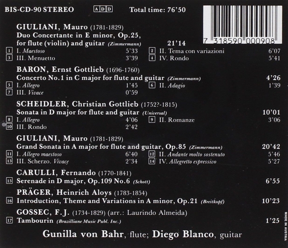 Gunilla von Bahr, Diego Blanco: Gunilla von Bahr & Diego Blanco - Music for Flute and Guitar - CD Foto #2