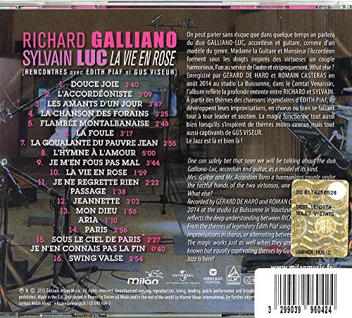 Richard Galliano, Sylvain Luc: La Vie En Rose - CD Foto #2