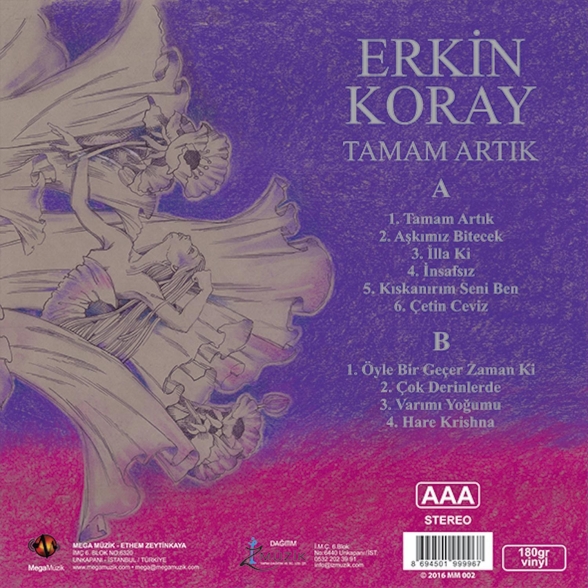 Erkin Koray: Tamam Artık - Plak Foto #2