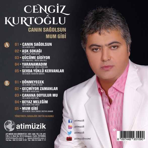Cengiz Kurtoğlu: Canın Sağolsun - Mum Gibi - Plak Foto #2