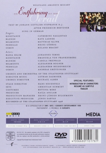 Mozart: Die Entführung aus dem Serail (Stuttgart) - DVD Foto #2