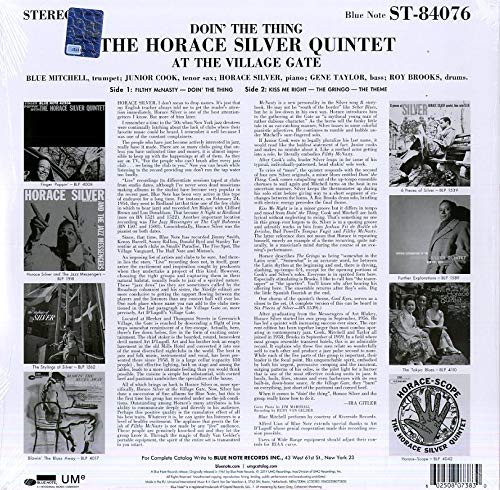 Horace Silver: Doin' The Thing (At The Village Gate) - Plak Foto #2