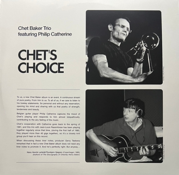 Chet Baker Trio: Chet's Choice - Plak Foto #4